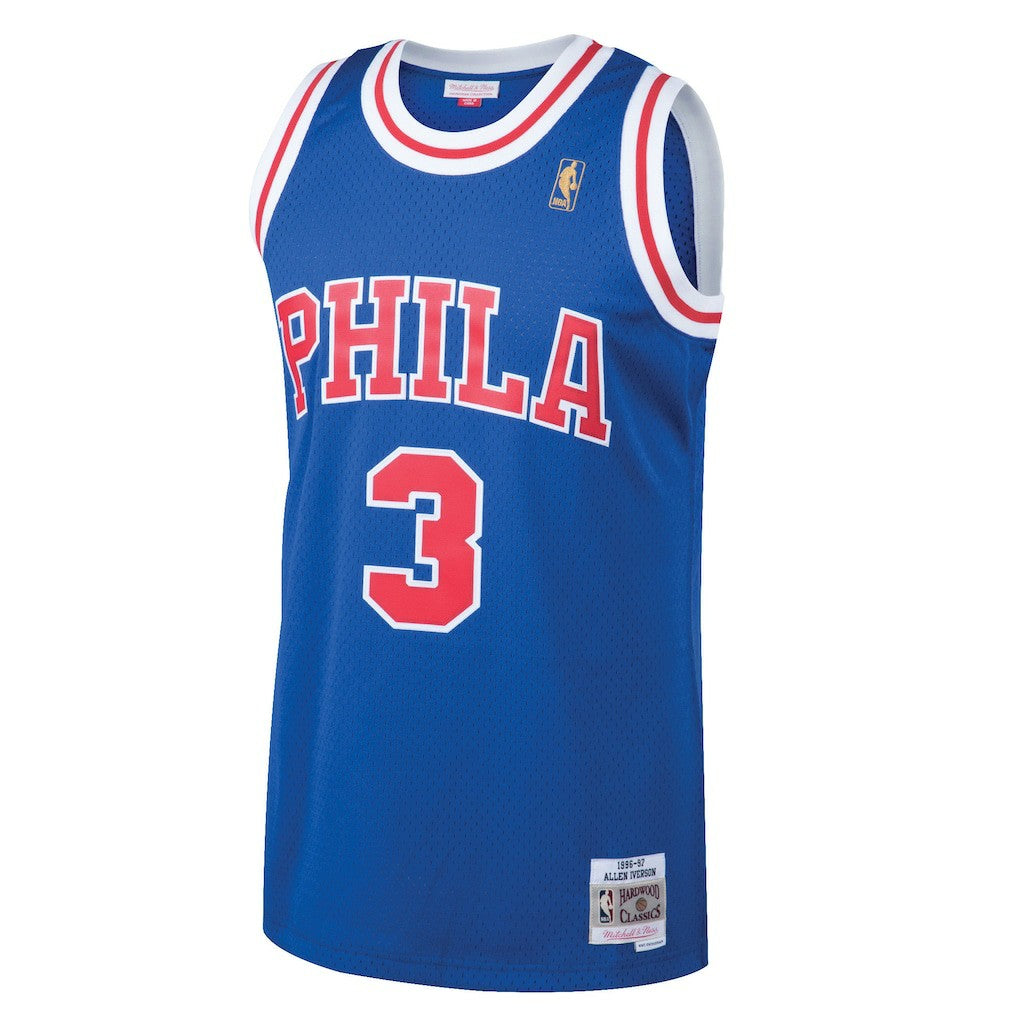 Mitchell & Ness - Allen Iverson Philadelphia 76ers 1996/97 Hardwood Classics Swingman Jersey - Royal