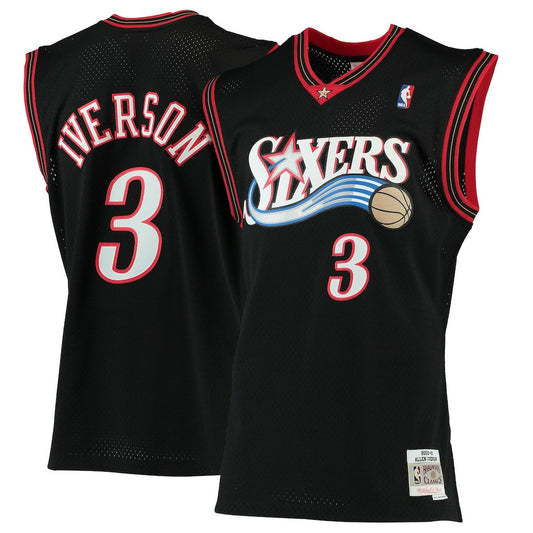 Allen Iverson Philadelphia 76ers 2000/01 Hardwood Classics Swingman Jersey sale - Black | NBA Jerseys