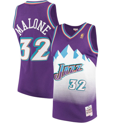 Karl Malone Utah Jazz 1996/97 Hardwood Classics Swingman Jersey - Purple | NBA Jerseys