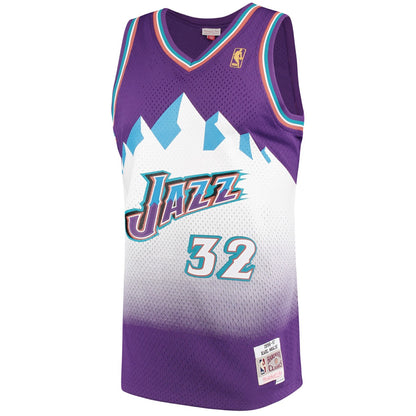 Karl Malone Utah Jazz 1996/97 Hardwood Classics Swingman Jersey - Purple | NBA Jerseys