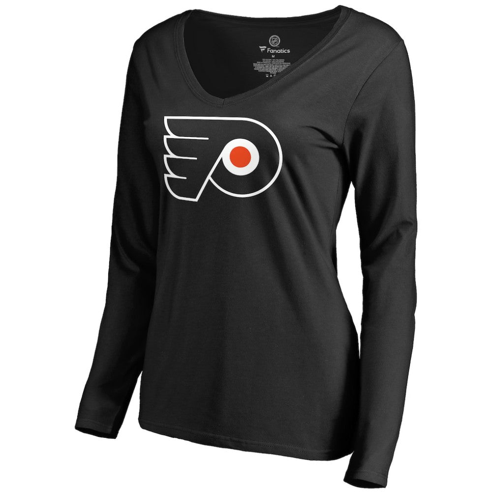 Philadelphia Flyers - Women's Primary Logo Long Sleeve T-Shirt Black