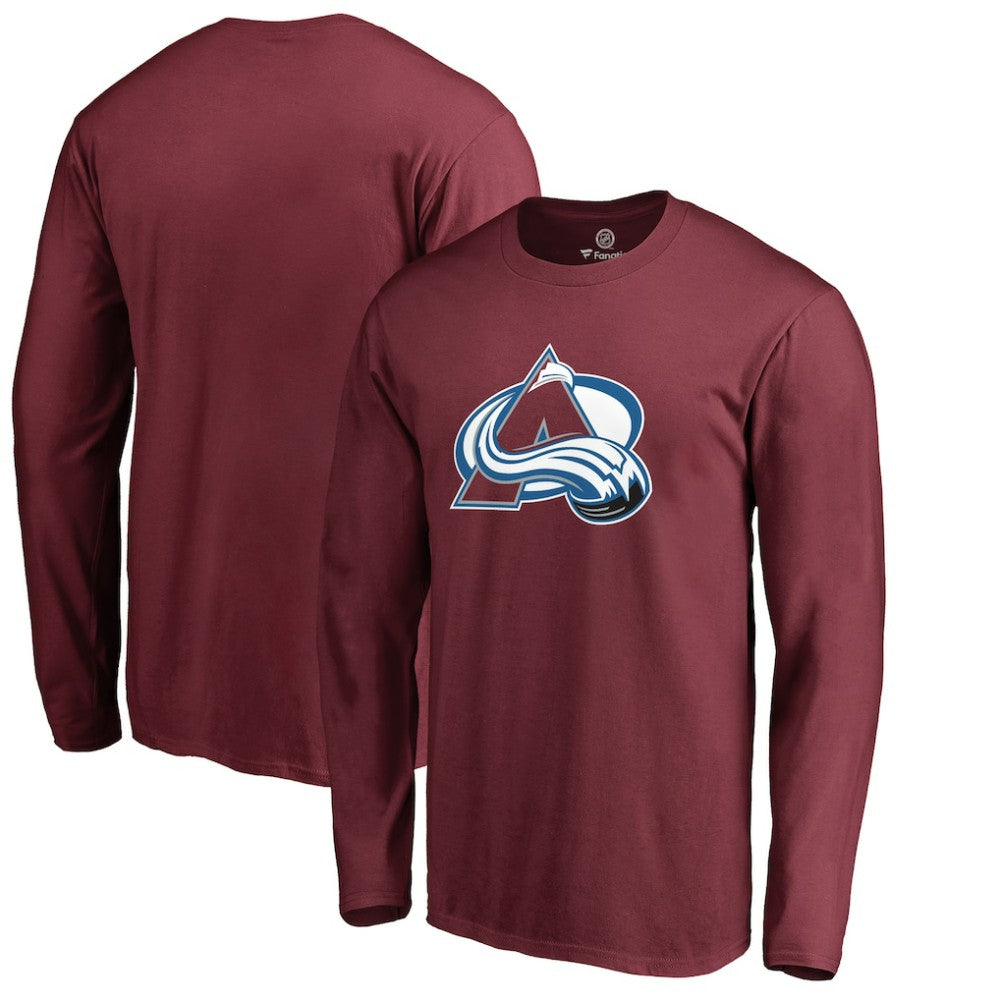 Colorado Avalanche - Primary Logo 2 Long Sleeve T-Shirt Maroon