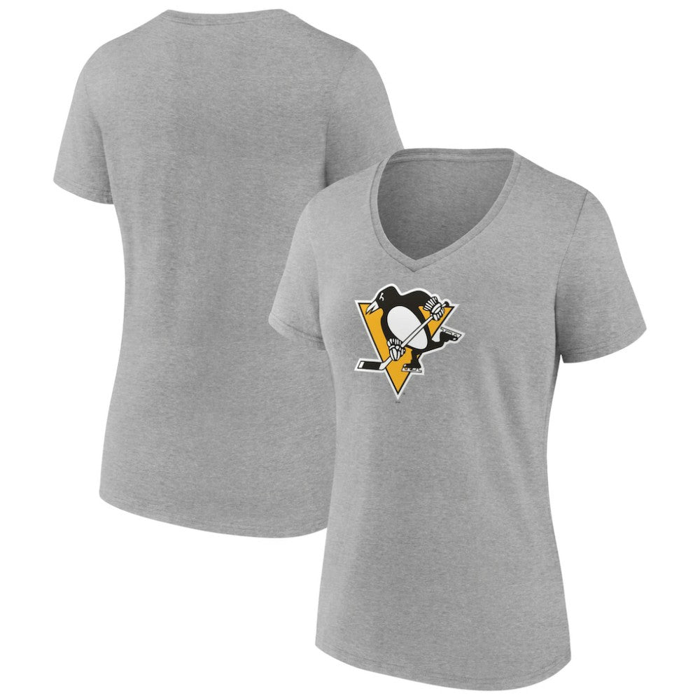 Pittsburgh Penguins Women's Primary Logo T-Shirt Ash