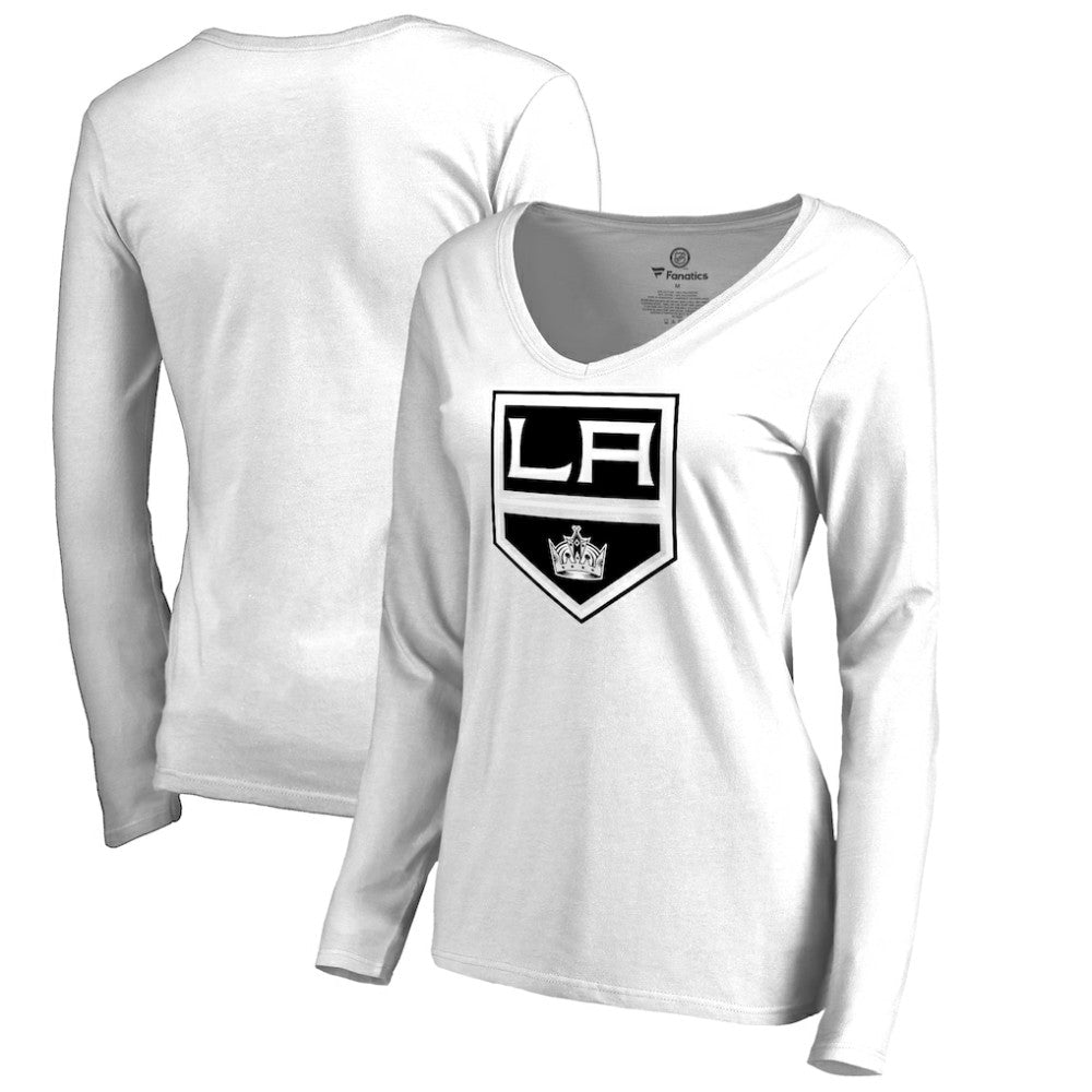 Los Angeles Kings - Women's Primary Team Logo Long Sleeve T-Shirt White