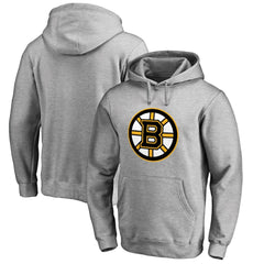 Boston Bruins Primary Logo Pullover Hoodie II Heather Gray