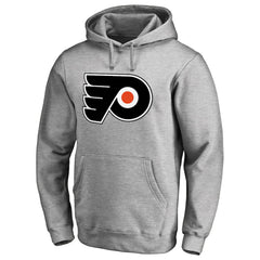 Philadelphia Flyers - Primary Team Logo Fleece Fitted Pullover Hoodie Heather Gray