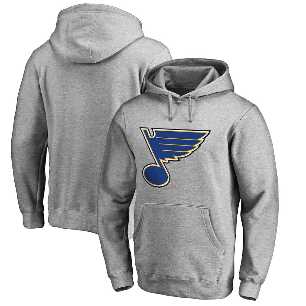 St. Louis Blues - Primary Logo Pullover Hoodie II Heather Gray