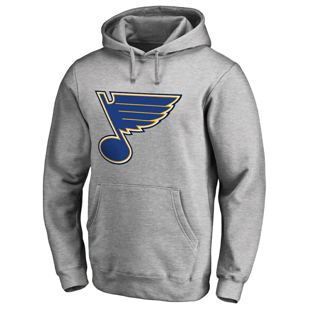 St. Louis Blues - Primary Logo Pullover Hoodie II Heather Gray