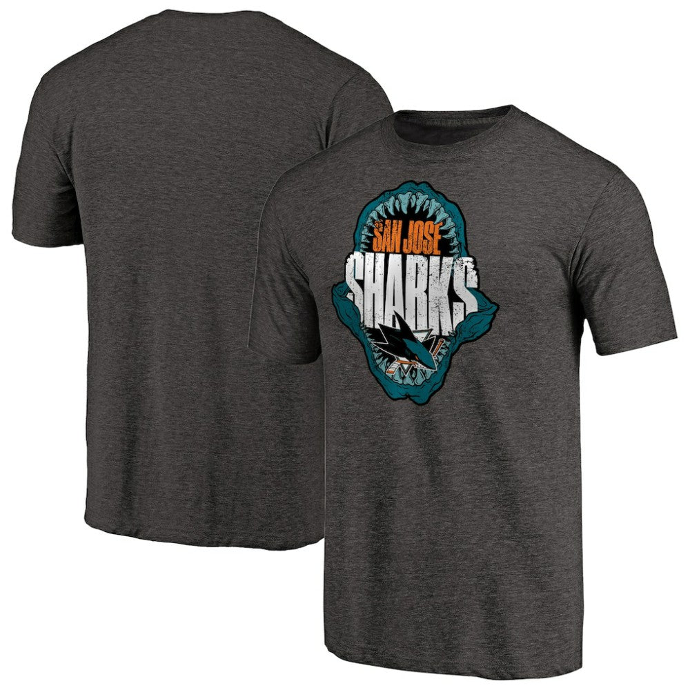 San Jose Sharks - Hometown Collection Chomp Tri-Blend T-Shirt Black