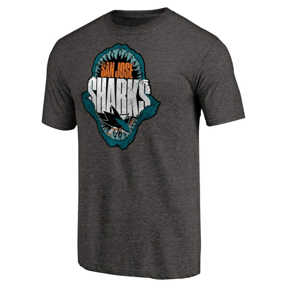 San Jose Sharks - Hometown Collection Chomp Tri-Blend T-Shirt Black