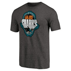 San Jose Sharks - Hometown Collection Chomp Tri-Blend T-Shirt Black