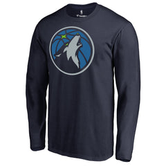 NBA - Minnesota Timberwolves Primary Logo 2 Long Sleeve T-Shirt - Navy