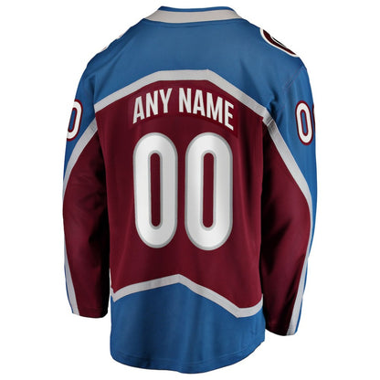 Colorado Avalanche Fanatics Home Breakaway Custom Jersey - Maroon | NHL Jerseys