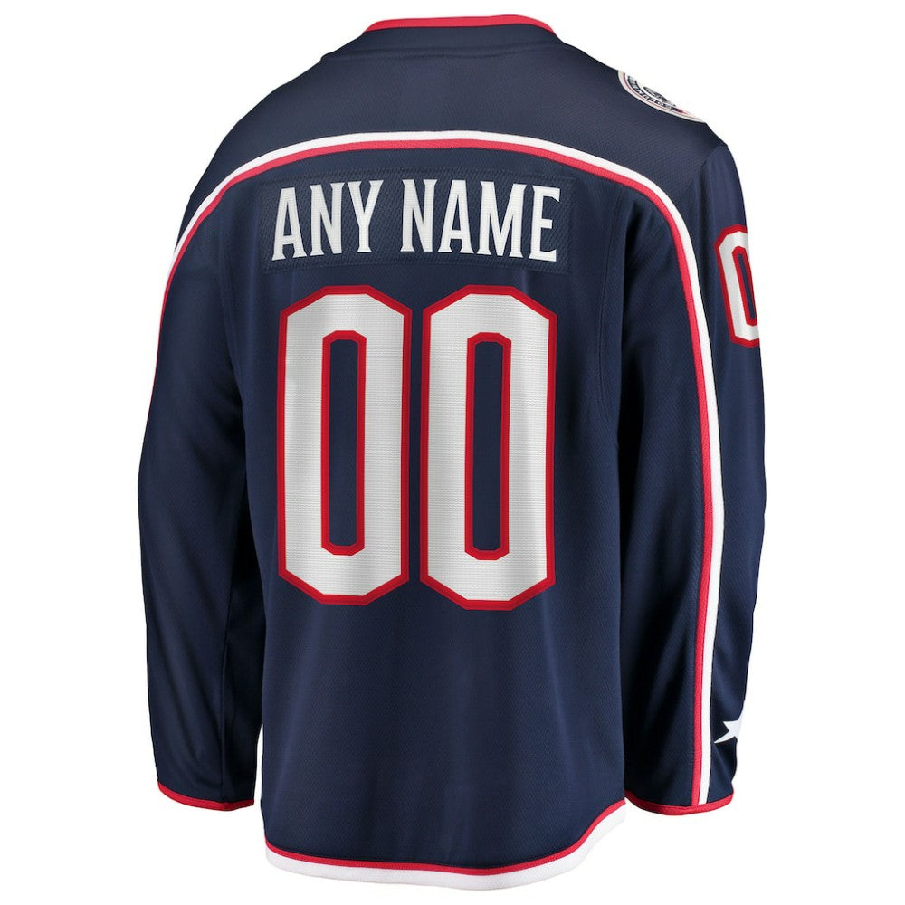 Columbus Blue Jackets Fanatics Home Breakaway Custom Jersey - Navy | NHL Jerseys