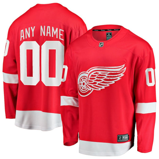 Detroit Red Wings Fanatics Home Breakaway Custom Jersey - Red | NHL Jerseys