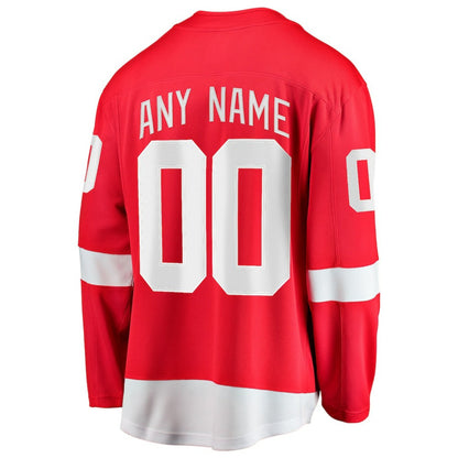 Detroit Red Wings Fanatics Home Breakaway Custom Jersey - Red | NHL Jerseys