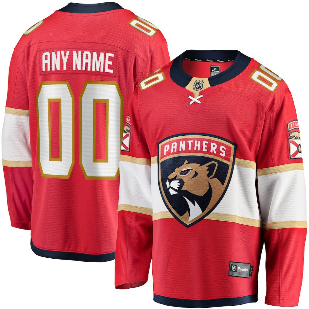 Florida Panthers Fanatics Home Breakaway Custom Jersey - Red | NHL Jerseys