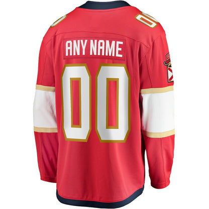 Florida Panthers Fanatics Home Breakaway Custom Jersey - Red | NHL Jerseys