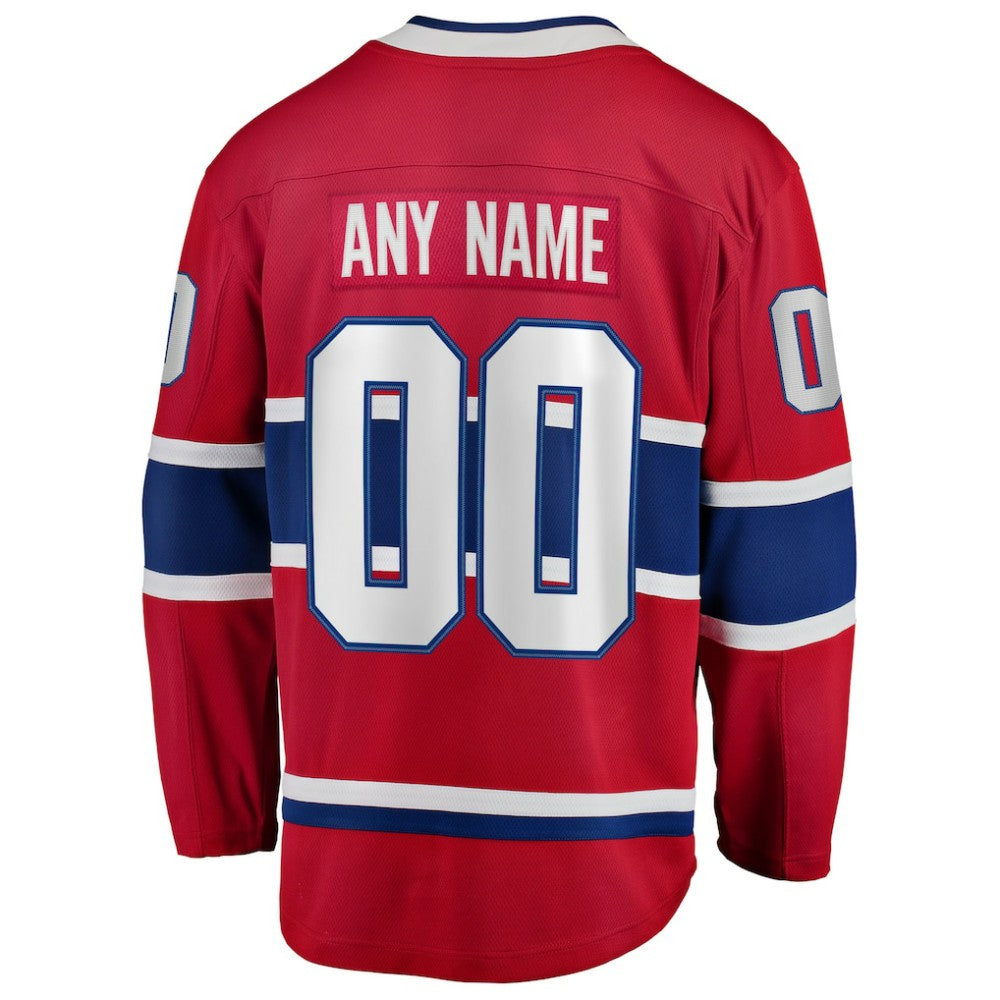 Montreal Canadiens - Fanatics Home Breakaway Custom Jersey Red