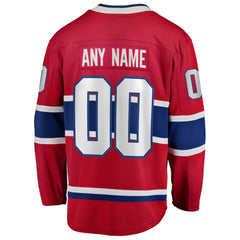 Montreal Canadiens - Fanatics Home Breakaway Custom Jersey Red