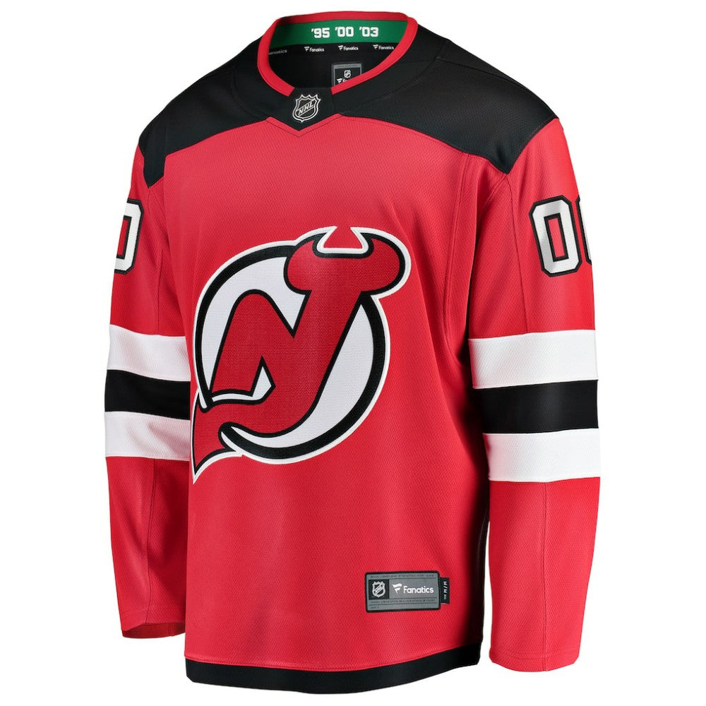 New Jersey Devils Fanatics Home Breakaway Custom Jersey - Red | NHL Jerseys