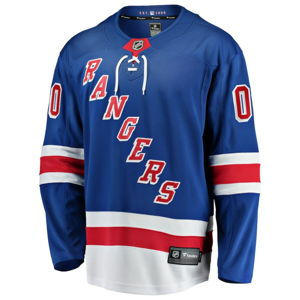 New York Rangers Fanatics Home Breakaway Custom Jersey Blue