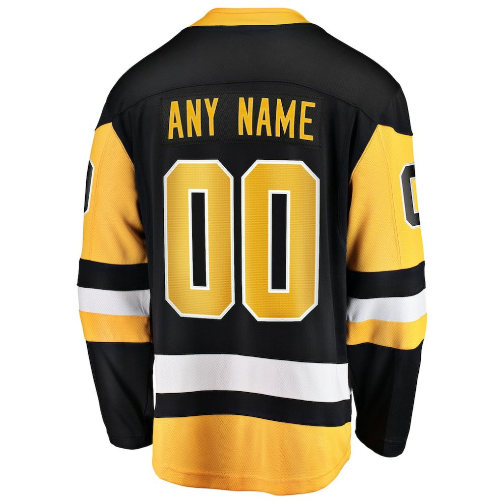 Pittsburgh Penguins Fanatics Home Breakaway Custom Jersey - Black | NHL Jerseys