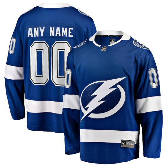 Tampa Bay Lightning Fanatics Home Breakaway Custom Jersey - Blue | NHL Jerseys