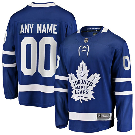 Toronto Maple Leafs Fanatics Home Breakaway Custom Jersey - Blue | NHL Jerseys