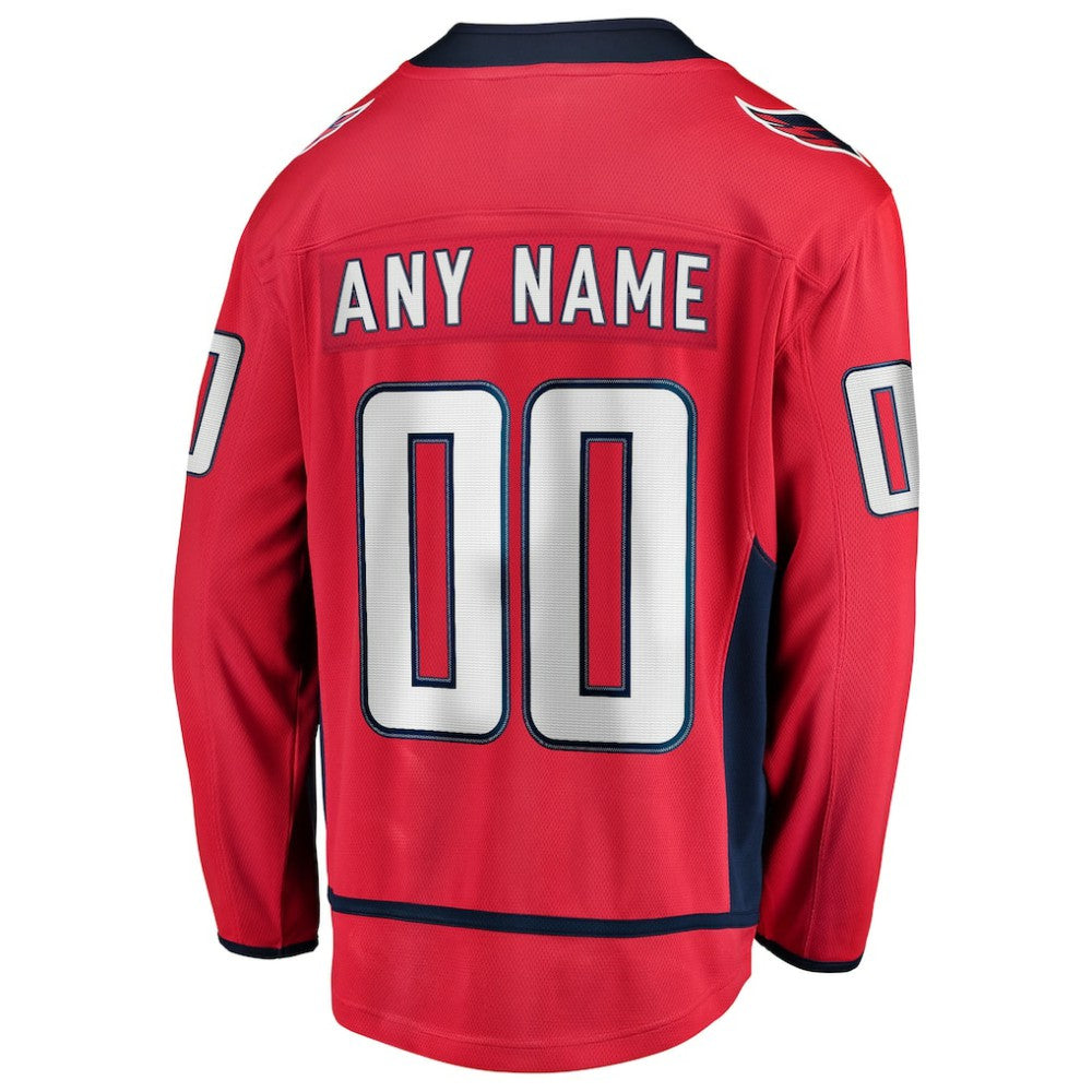 Washington Capitals Fanatics Home Breakaway Custom Jersey - Red | NHL Jerseys