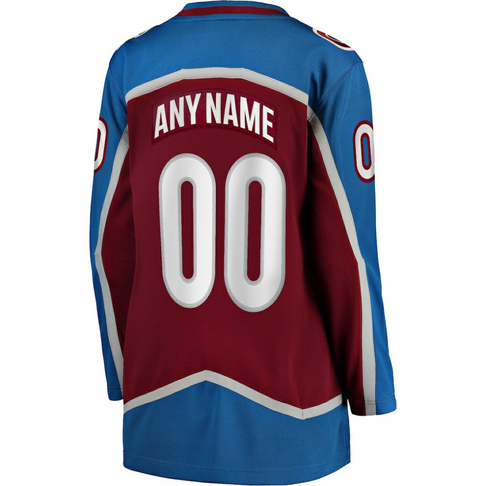 Colorado Avalanche - Fanatics Women's Home Breakaway Custom Jersey Maroon
