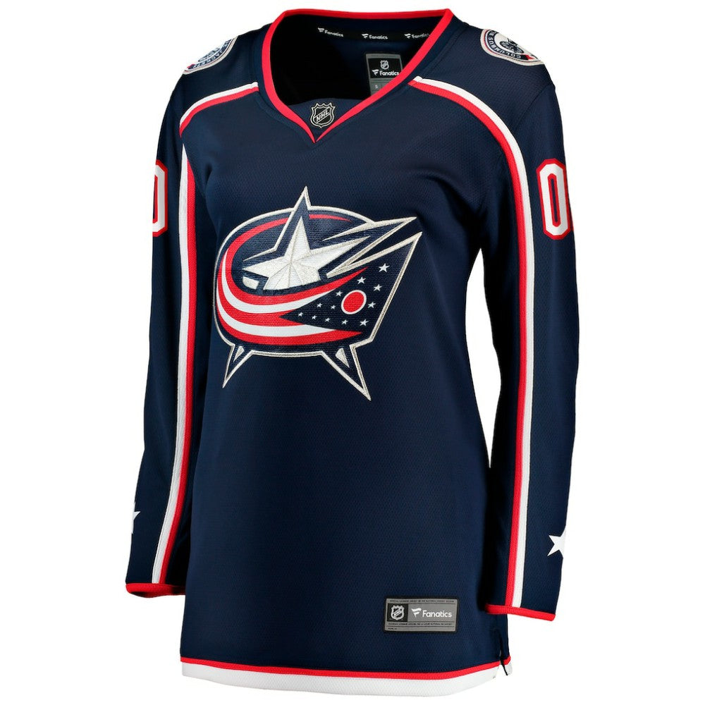 Columbus Blue Jackets - Fanatics Women's Home Breakaway Custom Jersey Navy