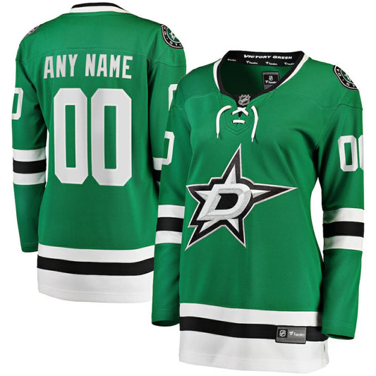 Dallas Stars Fanatics Women's Home Breakaway Custom Jersey - Green | NHL Jerseys
