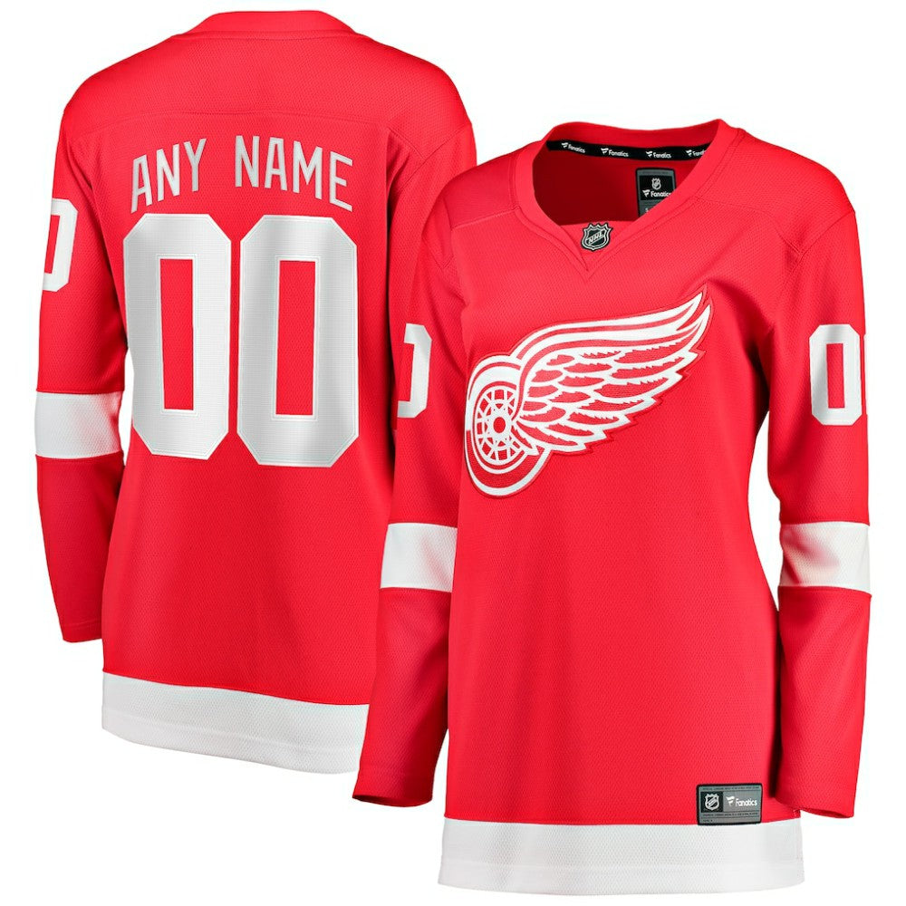 Detroit Red Wings Fanatics Women's Home Breakaway Custom Jersey - Red | NHL Jerseys