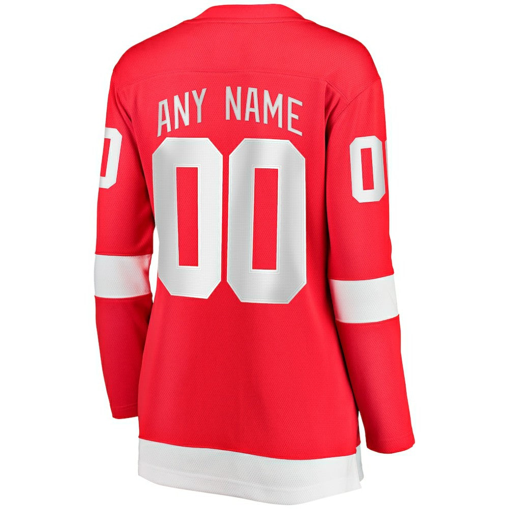 Detroit Red Wings - Fanatics Women's Home Breakaway Custom Jersey Red