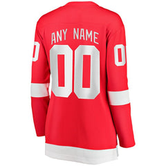 Detroit Red Wings - Fanatics Women's Home Breakaway Custom Jersey Red