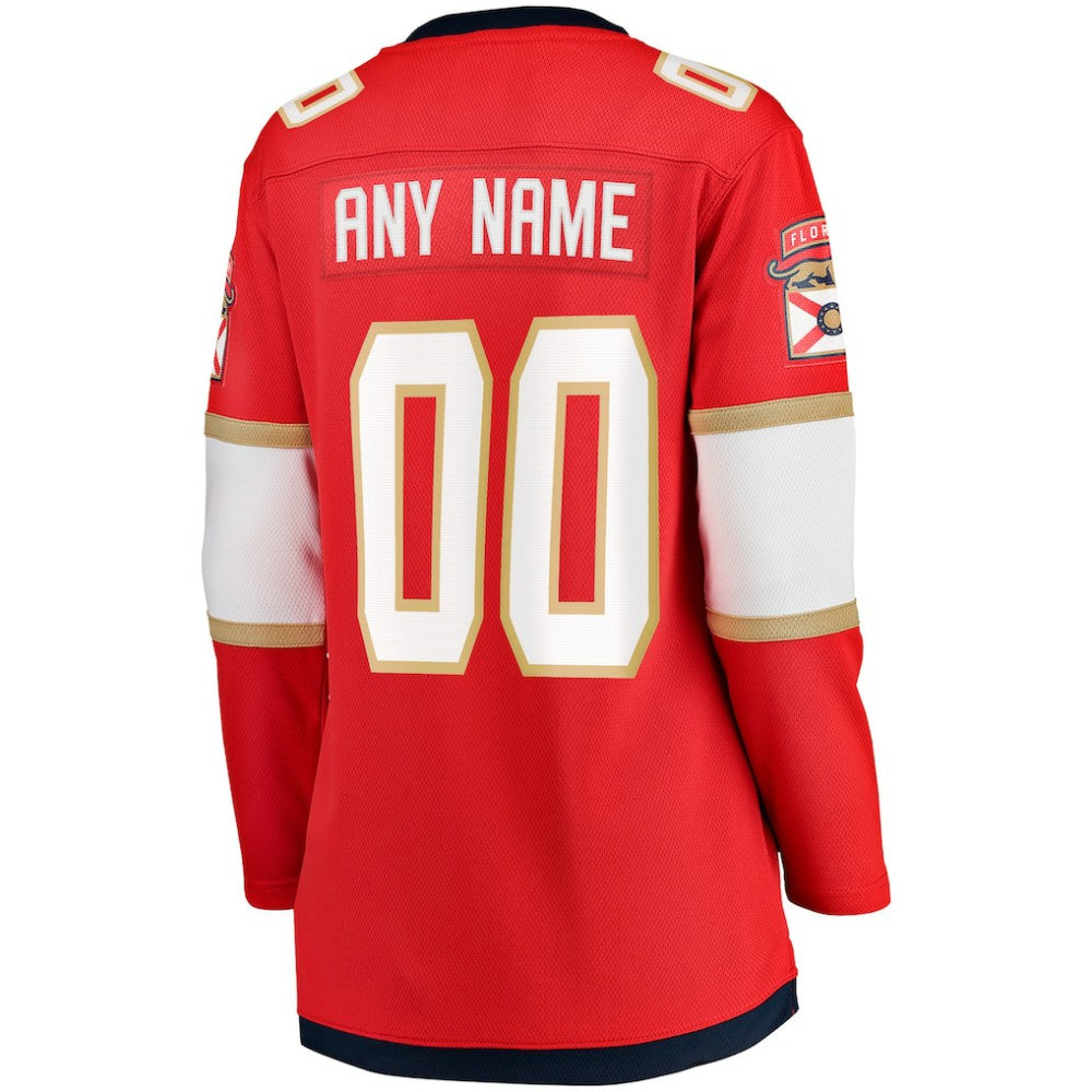 Florida Panthers - Fanatics Women's Home Breakaway Custom Jersey Red