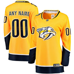 Nashville Predators - Fanatics Women's Home Breakaway Custom Jersey Yellow
