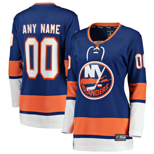 New York Islanders Fanatics Women's Home Breakaway Custom Jersey - Blue | NHL Jerseys