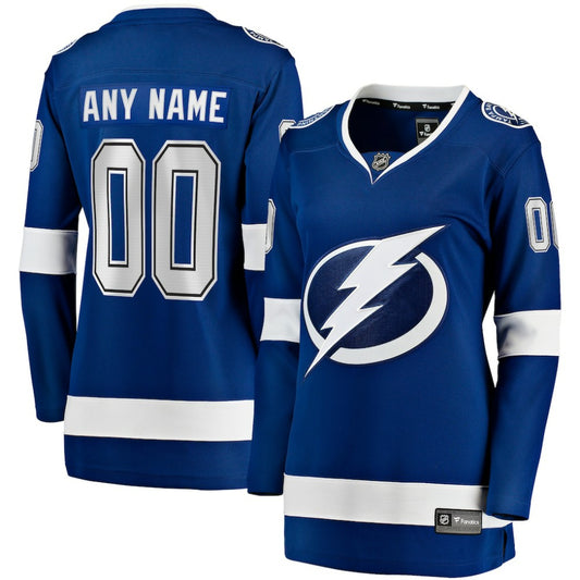 Tampa Bay Lightning Fanatics Women's Home Breakaway Custom Jersey - Blue | NHL Jerseys