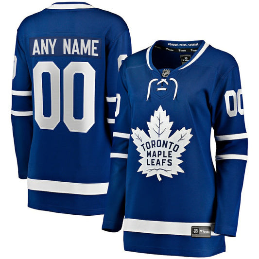 Toronto Maple Leafs Fanatics Women's Home Breakaway Custom Jersey - Blue | NHL Jerseys