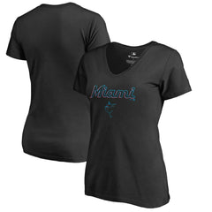 Miami Marlins Women's Team Lockup T-Shirt Online