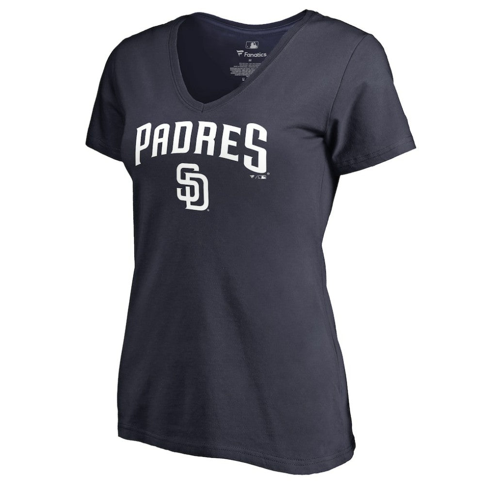 San Diego Padres Women's Team Lockup T-Shirt On Sale