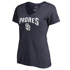 San Diego Padres Women's Team Lockup T-Shirt On Sale