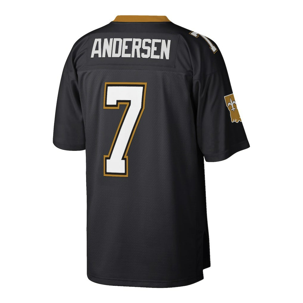 Morten Andersen New Orleans Saints Retired Player Legacy Replica Jersey Black - Mitchell & Ness