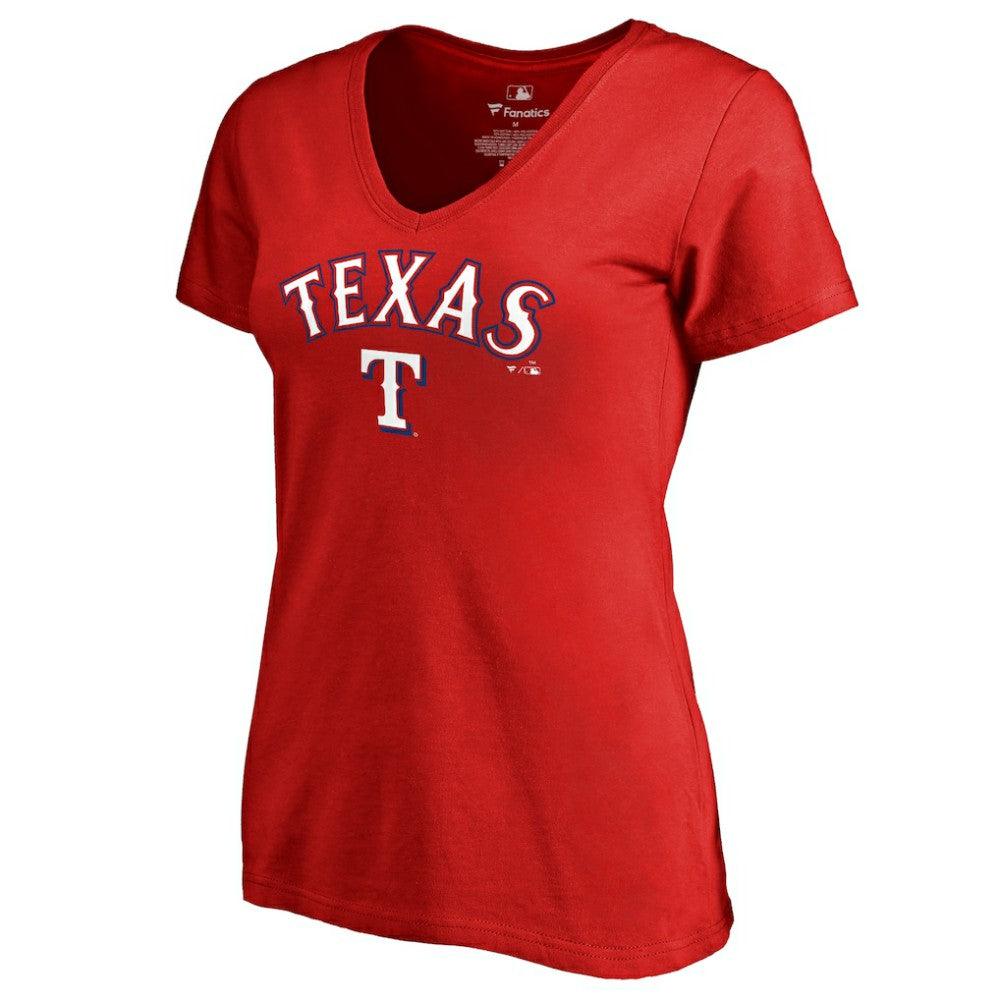 Texas Rangers Women's Team Lockup T-Shirt Sale
