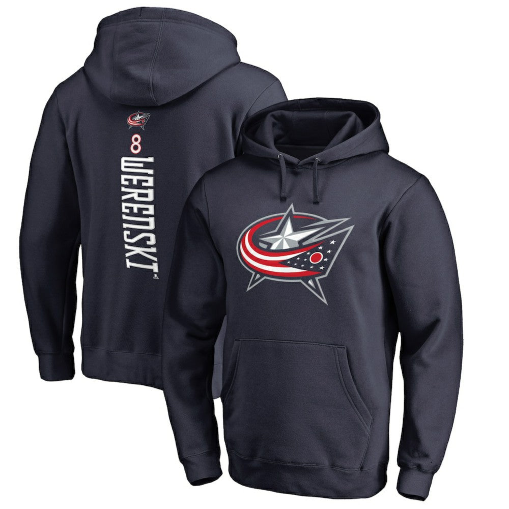 Zach Werenski Columbus Blue Jackets - Backer Pullover Hoodie Navy