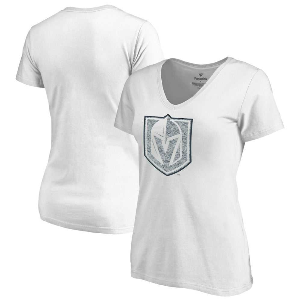 Vegas Golden Knights Women's Whiteout V-Neck T-Shirt White