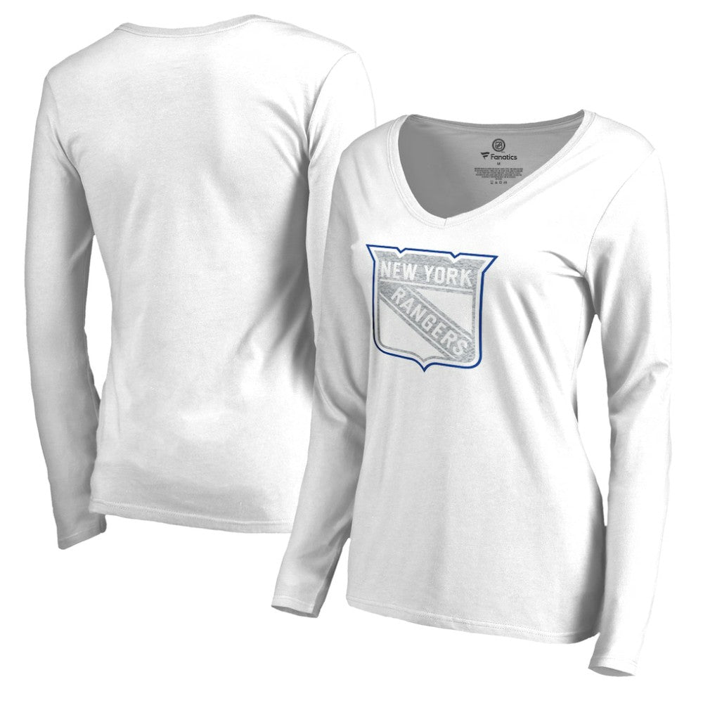 New York Rangers Women's White Out Long Sleeve T-Shirt White