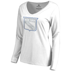New York Rangers Women's White Out Long Sleeve T-Shirt White